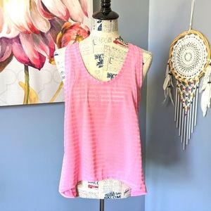 ZYIA Pink Nimbus split back tank